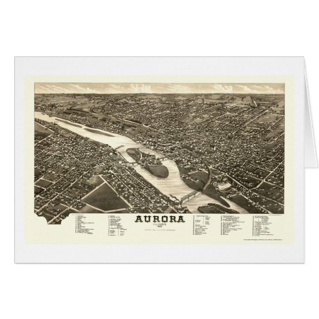 L'aurore, carte panoramique de l'IL - 1882 (Devant horizontal)
