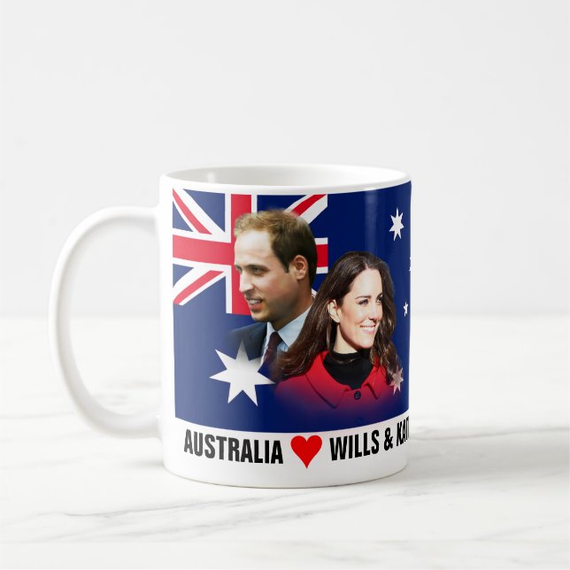 L'Australie aime la tasse de William et de Kate (Gauche)
