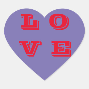 L'autocollant Amour et les étiquettes
