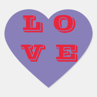 L'autocollant Amour et les étiquettes