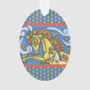 L'AUTOMNE COLORÉE PARTE SUR LE CHEVAL ET LE COLT W