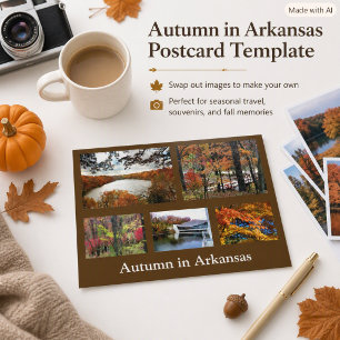 L'automne en Arkansas Carte postale de voyage sais