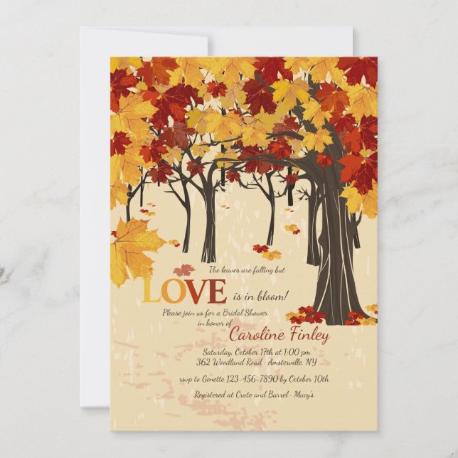 L'automne est ici Invitation (Devant)