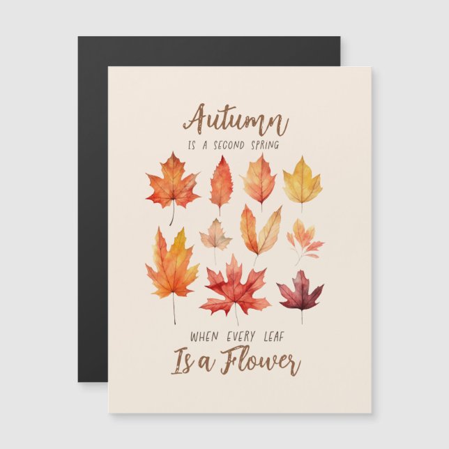 L'automne est le deuxième printemps - Feuilles d'a (Devant / Derrière)