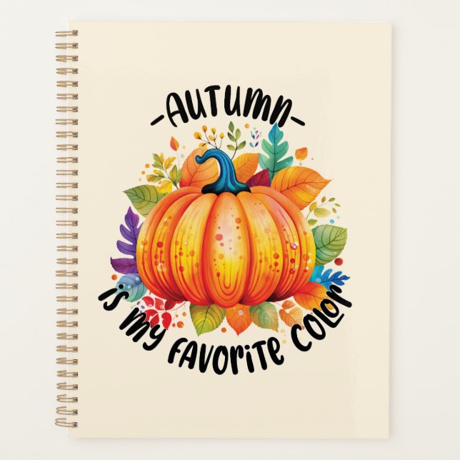L'automne est ma couleur préférée - Citrouille et  (Devant)