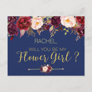 L'Automne Floral Serez-Vous Ma Carte Fille Fleur