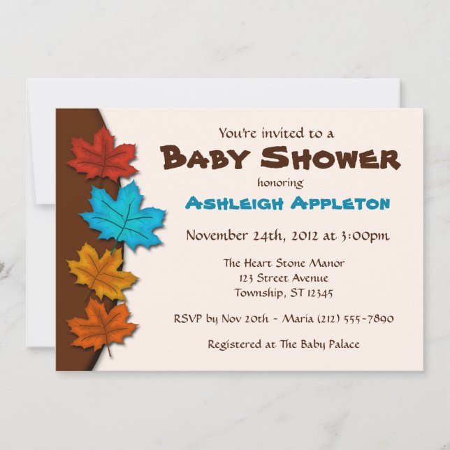 L'automne laisse des invitations à la douche pour  (Devant)
