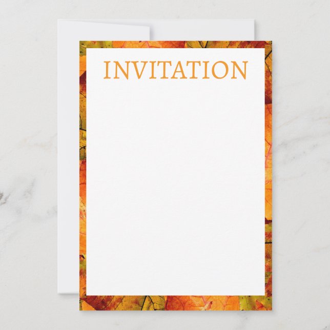 L'Automne Laisse La Carte D'Invitation. (Dos)