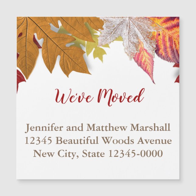 L'automne laisse la Faire-part du mouvement magnét (Devant)