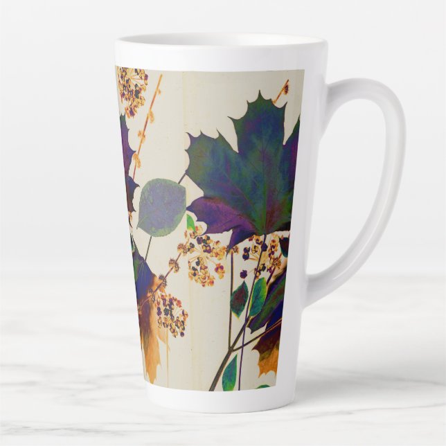 L'automne laisse les couleurs royales Latte Mug (Droite)