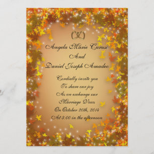 L'automne laisse Mariage de automne Invitation