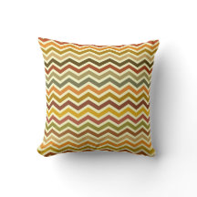 L'automne ondule le coussin de zigzag de Chevron