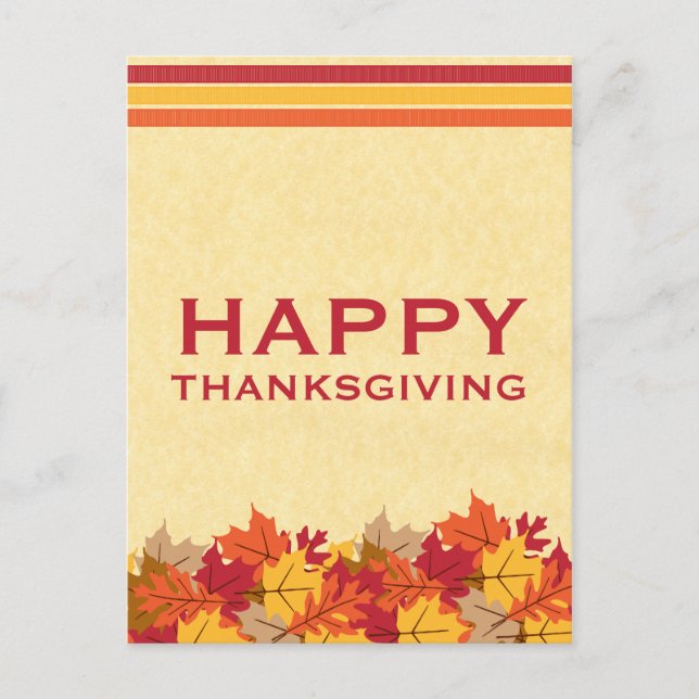 L'automne part de Thanksgiving carte postale (Devant)