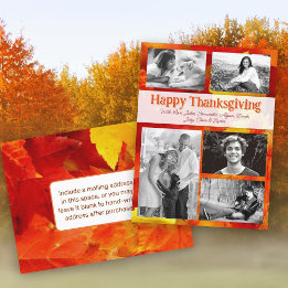 L'automne part Thanksgiving Photos Family Carte po