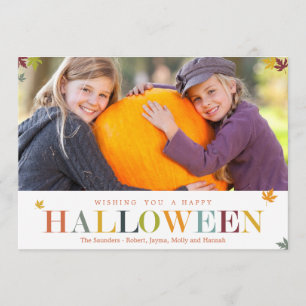 L'automne quitte les Cartes photos d'Halloween
