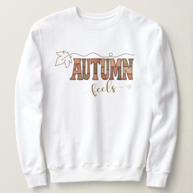 L'AUTOMNE se sent Sweatshirt | Boho Cosy Leaf (Design devant)