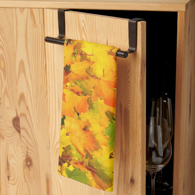L'automne s'échappe Serviette de cuisine (Pliage en tiers)