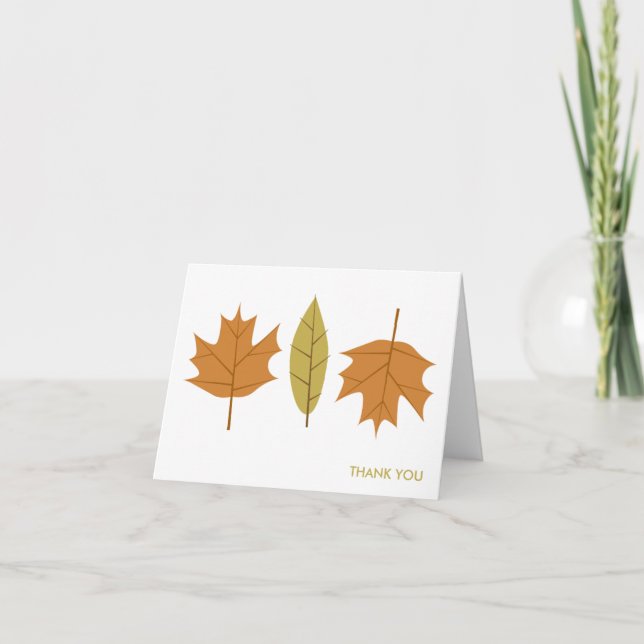 L'automne simple laisse des cartes de note de (Devant)