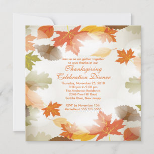 L'automne stylé part des invitations de Thanksgivi