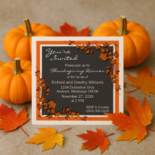 L'automne tournoie Thanksgiving Invitation