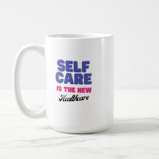 L'autosoins est le nouveau café de santé Mug (Gauche)