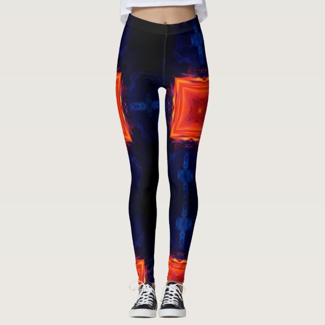 Lava roche moderne géométrique leggings abstraits (Devant)