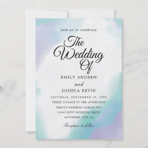 lavage de couleur   invitations turquoises et viol