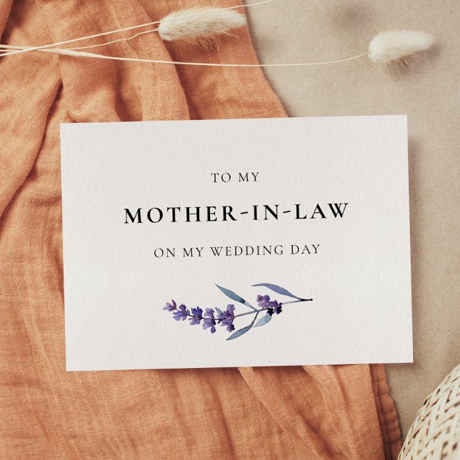 Lavande à ma mère en droit Carte de jour de mariag (Créateur téléchargé)