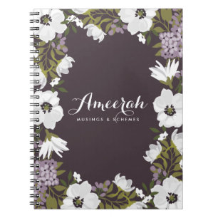 Lavande Anemone Blooms Carnet personnalisé
