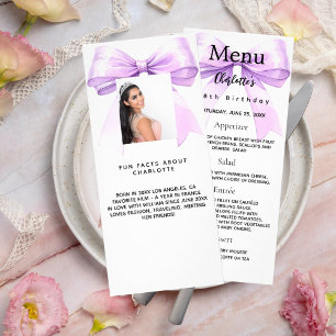 Lavande arc photo fun faits carte menu d'anniversa