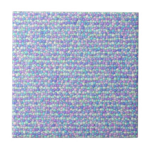Lavande, bleu, carreau de céramique de mosaïque 
