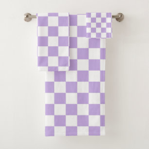 Lavande Checkered et blanc