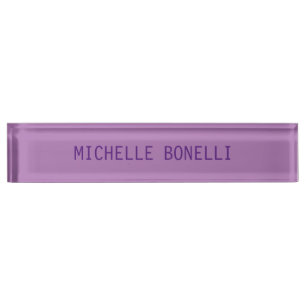 Lavande Couleur minimaliste Plaque lisible Moderne