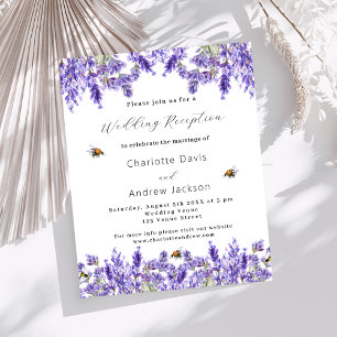 Lavande d'aquarelle mariage invitation