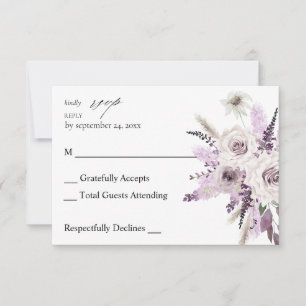 Lavande de fleurs pourpres sans repas RSVP