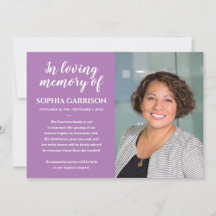 Lavande En Mémoire Amoureuse Photo Faire-part de l