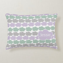 Lavande et Coussin de ligne de menthe pour fille