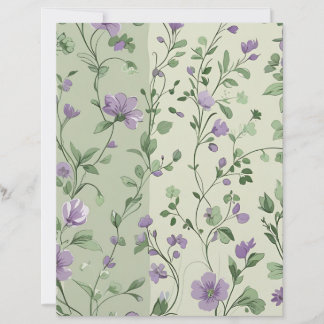 Lavande et design floral vert