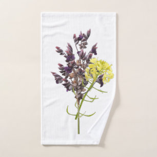 Lavande et Fleur sauvage jaune Conception botaniqu