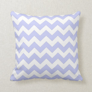 Lavande et White Chevron Zig Zag Coussin