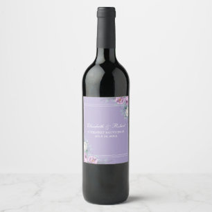 Lavande Étiquette de vin floral violet
