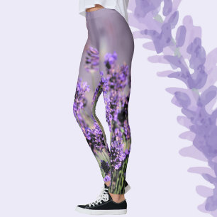 Lavande fleurit Floral Botanical Lilac Leggings