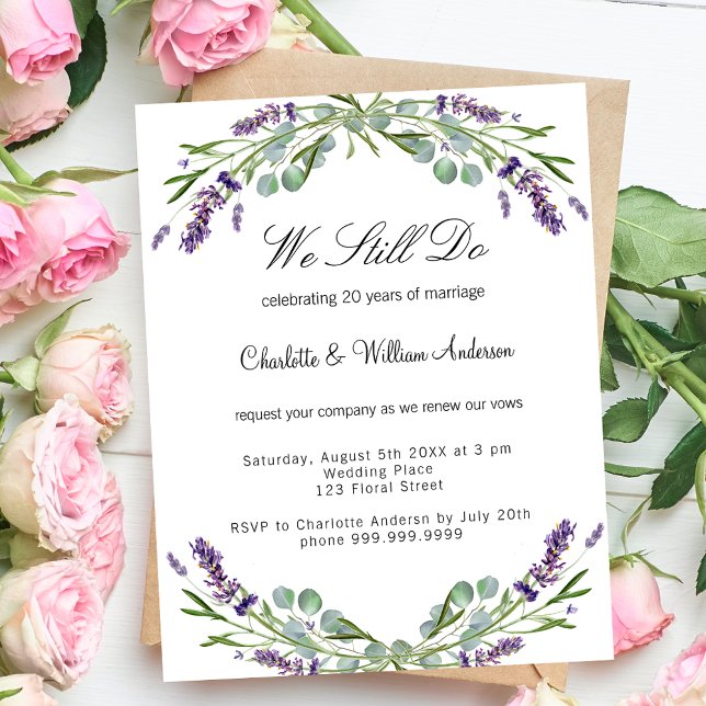 Lavande fleurs violettes budget voeu renouvellemen (Créateur téléchargé)