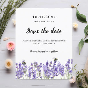 Lavande florales violet mariage enregistrer la car