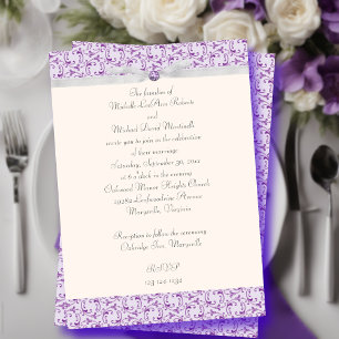Lavande Florentine Faire-part de mariage