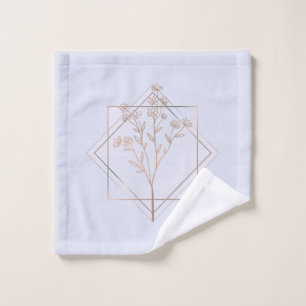 Lavande gris avec design floral doré