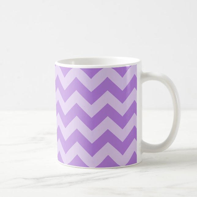 Lavande Marocaine Moods Chevrons Café Mug (Droite)