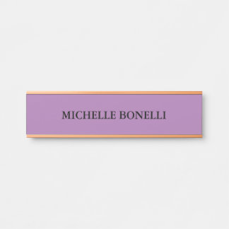 Lavande minimaliste Plaque lisible Moderne