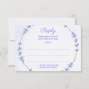 Lavande Monogramme Mariage Réponses Cartes