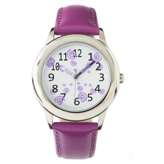Lavande Purple Éperviers Montres À Balayage (devant)
